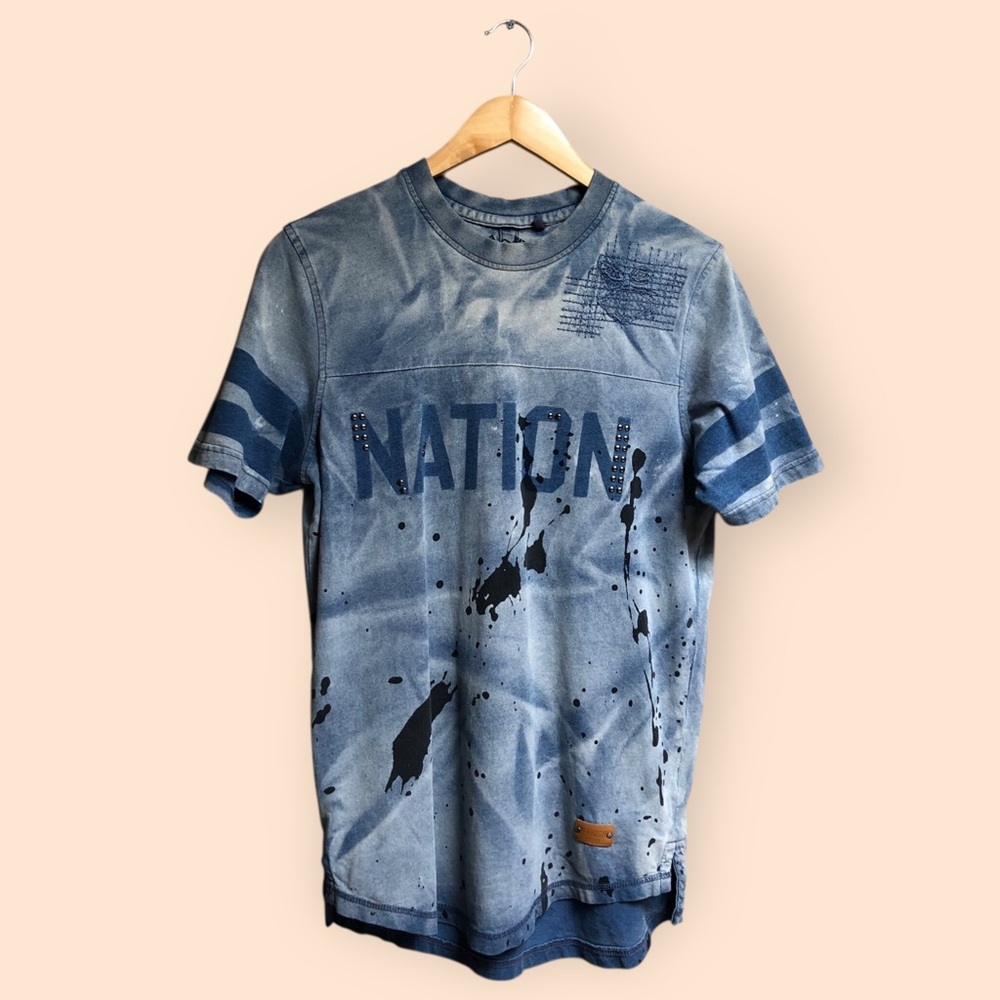 Parish Nation Original Quality Garments Splatter Paint Distressed T-shirt MENS S